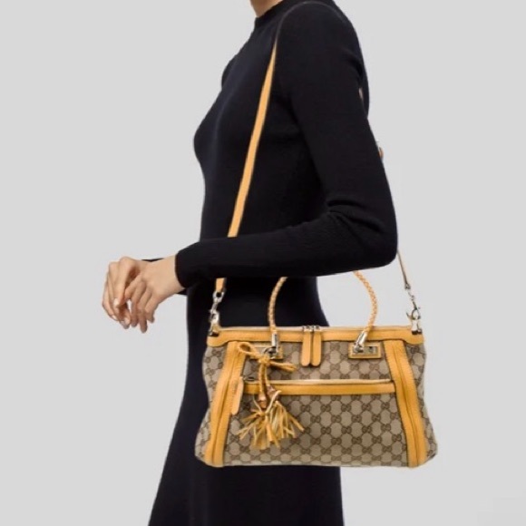 Gucci Bella cloth and Leather bag with Crossbody Strap - Picture 3 of 14